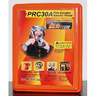 PRC30A SMALL HARD CASE FIRE ESCAPE SMOKE HOOD